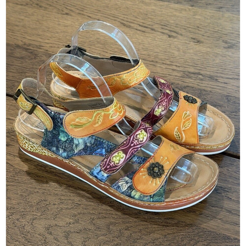 L’Artiste Spring Step Sumacah Wedge Sandals Women’s Sz US 9/EU 40 Multicolor